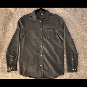 Gray flannel button down shirt